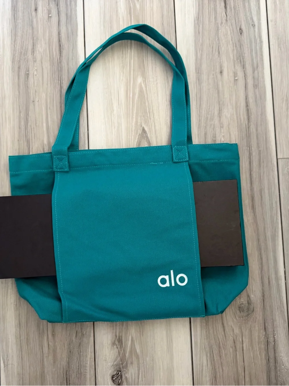 ALO Yoga Teal Canvas Tote